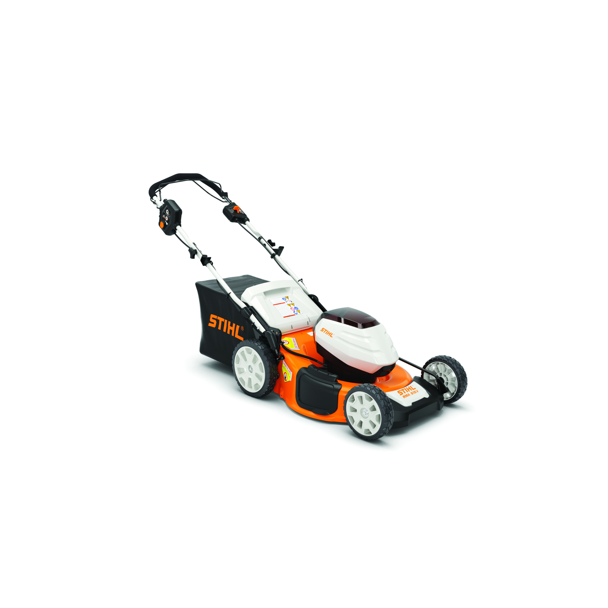 Stihl, Lithium-Ion Self-Propelled Lawn Mower, Cutting Width 21 in, Power Source Battery, Model# RMA 510 V